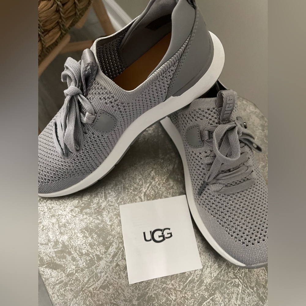 UGG Women's Light Gray Knit Sneakers
